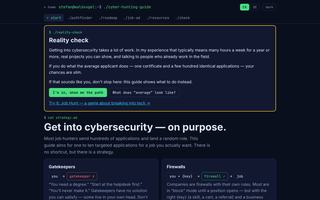 Screenshot of the Cyber Hunting Guide